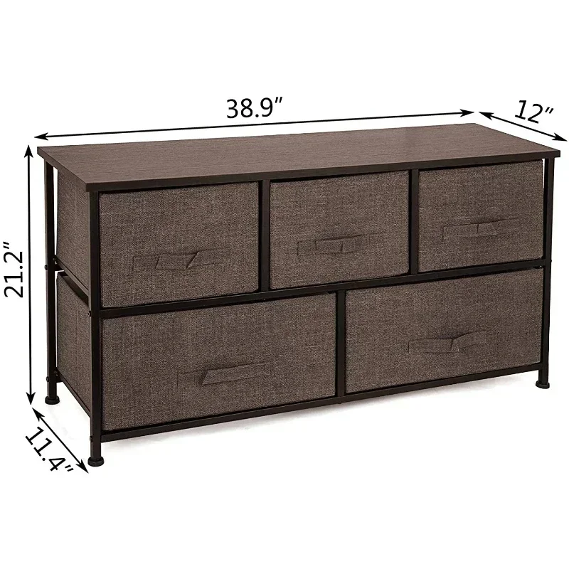 Home Clothes Drawer Cabinet Underwear Non Woven Fabric Box 5 - Drawer Storage Chest