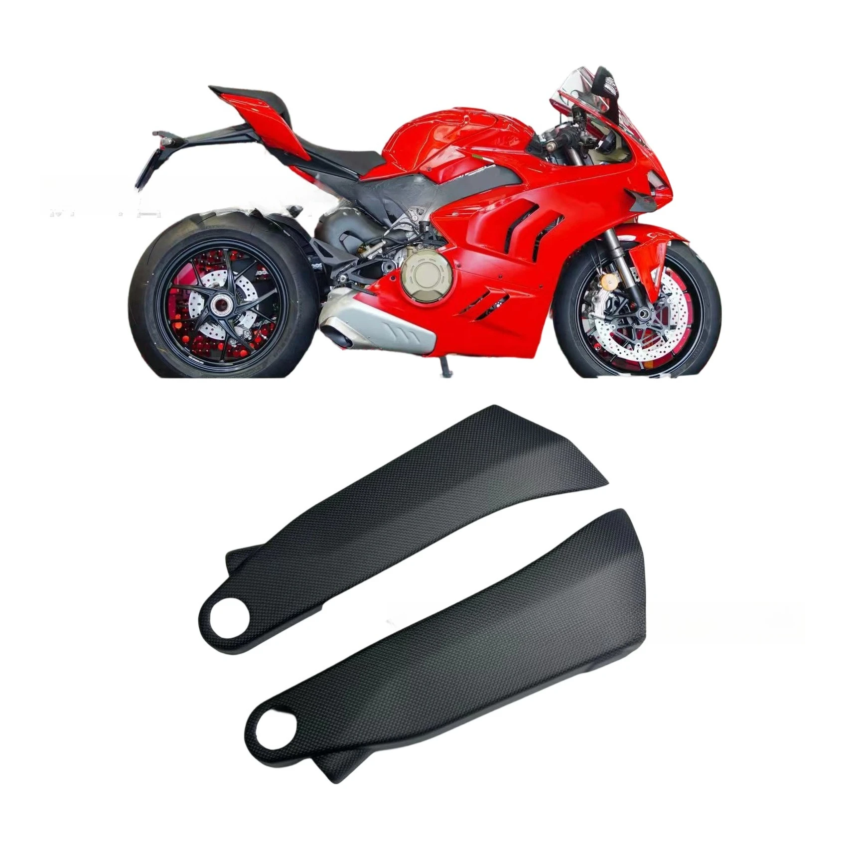 For Ducati, Street Fighter Panigale V4 V4s V4R modified carbon brazing, main frame anti-scalding cover