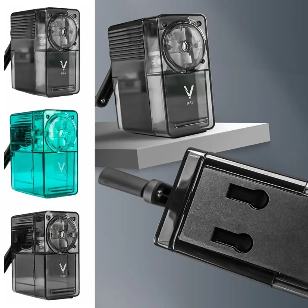 

Hand Crank Manual Pencil Sharpener Super Thin Spiral Steel Blade Hand Crank Sharpeners Plastic Reusable Pencil Sharping Tools
