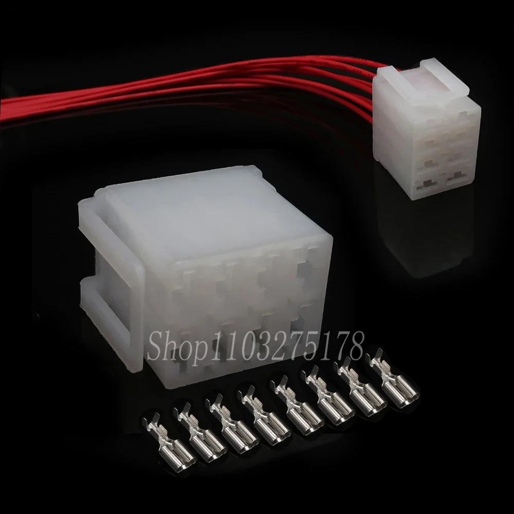 1 Juego de Conector de Cableado de Alta Corriente de 8 Pines para Interruptor de Coche, Autobús, Carretilla Elevadora y Camión