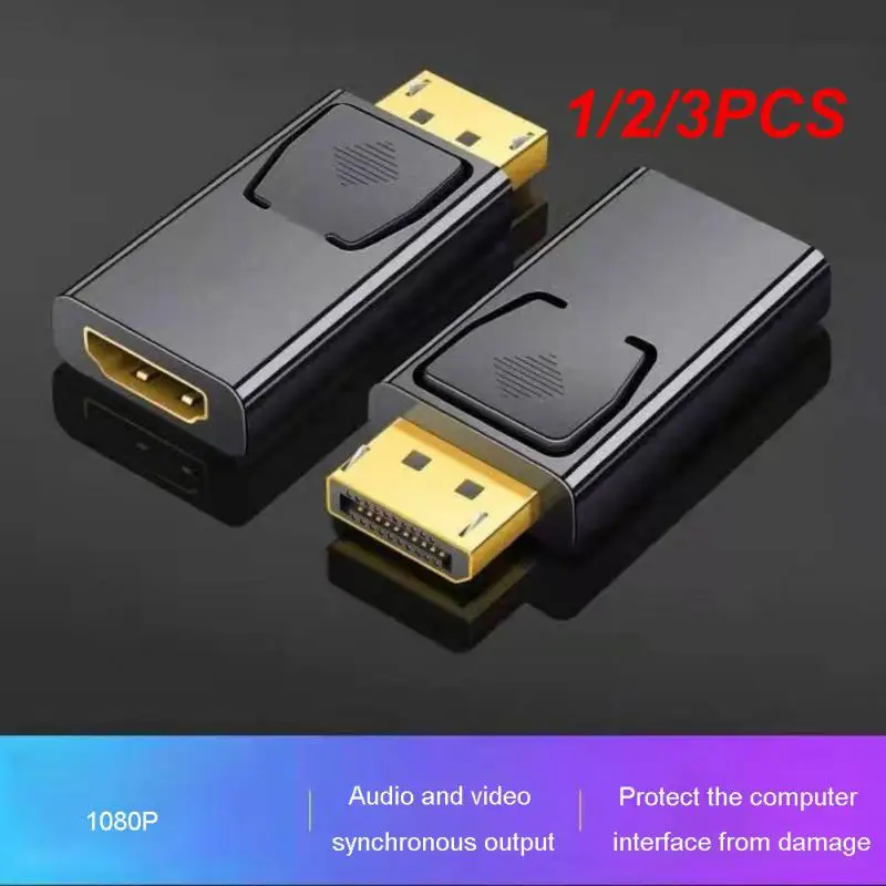 1/2/3PCS DP To HDMI-compatible Adapter For PC TV Cable Computer Monitor Converter Gold/nickel Plated Plug DisplayPort Usb