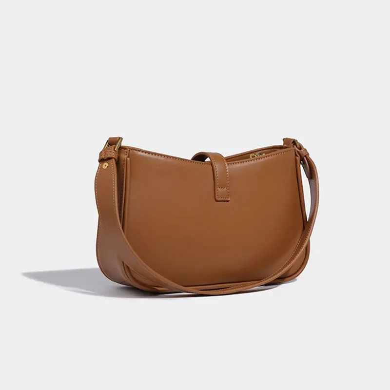 Bolso de hombro para ir al trabajo para mujer, bolsa de mano versátil de Color sólido, bolso cruzado informal de moda, bolso femenino