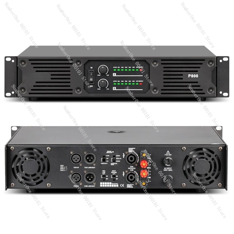 Professional Pure Post-Class High-Power Amplifier Home Use Ring Transformer Dual-Channel Audio Amplifier