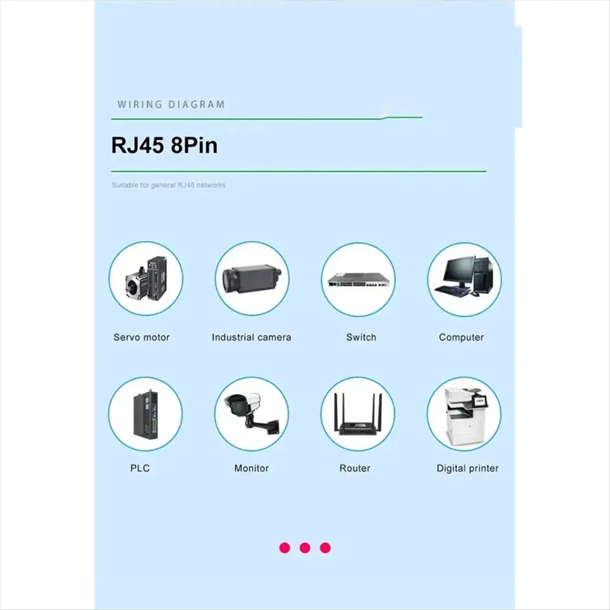 [T28C] CAT6A Gigabit Shielded Spring Network Cable Shielded 8Pin RJ45 Servo Spiral Ethernet Wire CTA6A Industrial Line 5M view 6