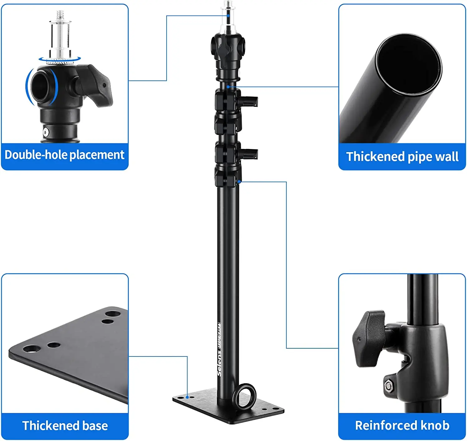 Camera Wall Ceiling Boom Arm Mount Light Stand Telescopic Bracket With 1/4\