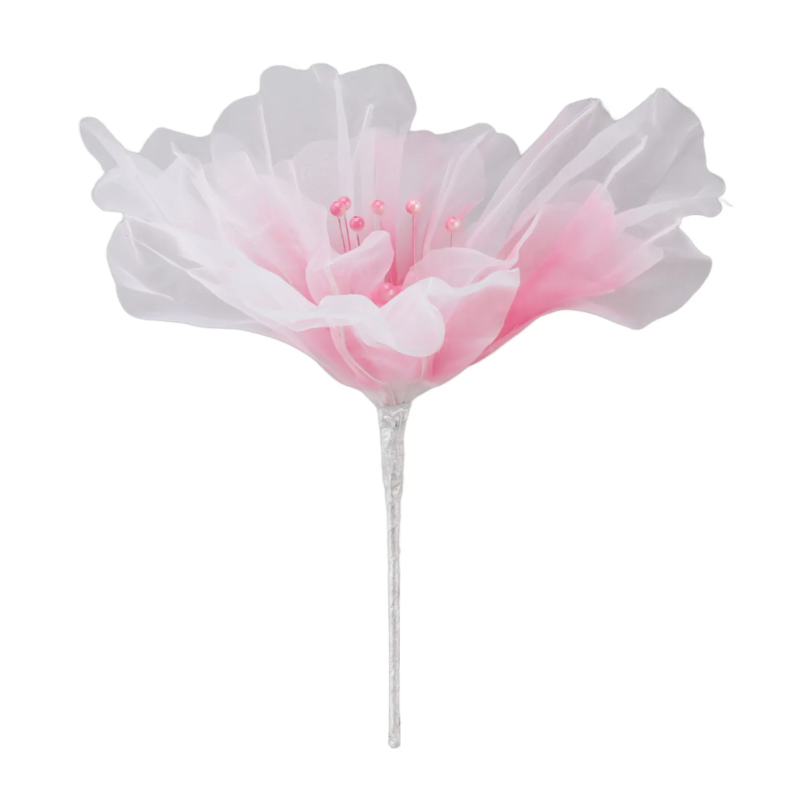 

50cm Gauze Flower Soft Bright Colors Reusable Handcrafted Organza Fake Flower For Wedding Photography Home Decoration