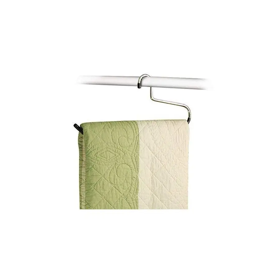 

Набор из 6 прочных вешалок из нержавеющей стали с черным виниловым противоскользящим покрытием, отлично подходит для хранения одеял и постельного белья в шкафу.