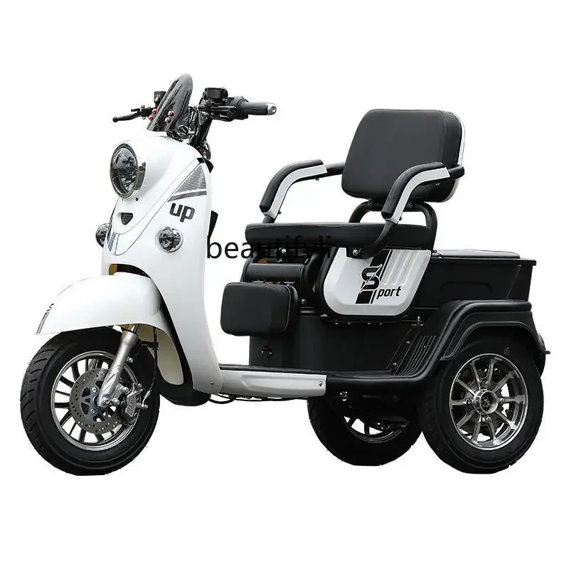 

xz1LBX Electric Tricycle Household Small Battery Car Old Adult Men and Women Pick up Children Scooter 72V Climbing