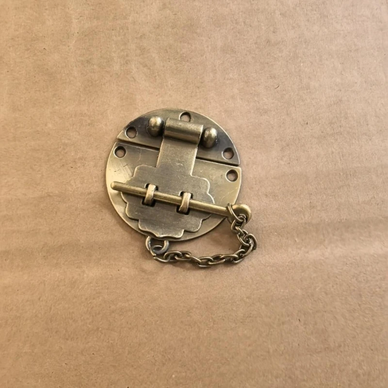 3Pcs Vintage-Style Alloy Lock Brass Finish Durable for Jewelry Boxes Gift Boxes Suitcases Easy to Install