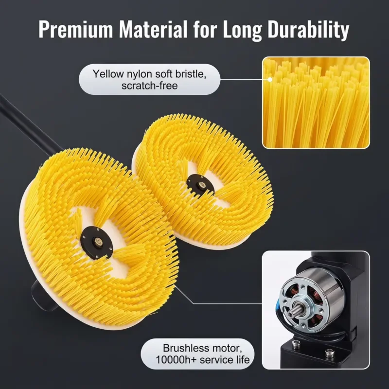 TGS Aluminum Handheld Telescopic Rod Industrial Grade Cleaning Brush Electric Single Head Double Head Household Cleaning OEM
