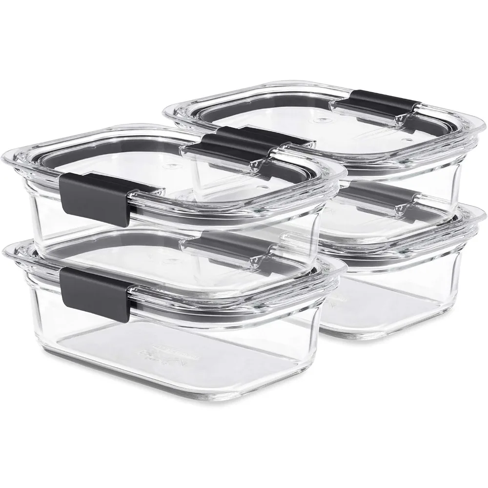

Glass Food Storage Containers Set of 4, 3.2 Cup, BPA-Free Leak-Proof Airtight for Microwave Oven