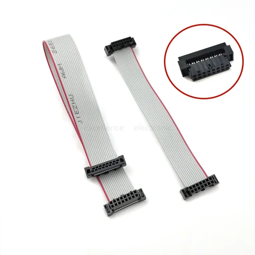 1 Uds Xilinx Jtag Cable de conexión 14p 16p cuerpo estrecho 2,0mm Cable de descarga longitud 10-100cm quemador Cable plano Cable de cabeza de avión