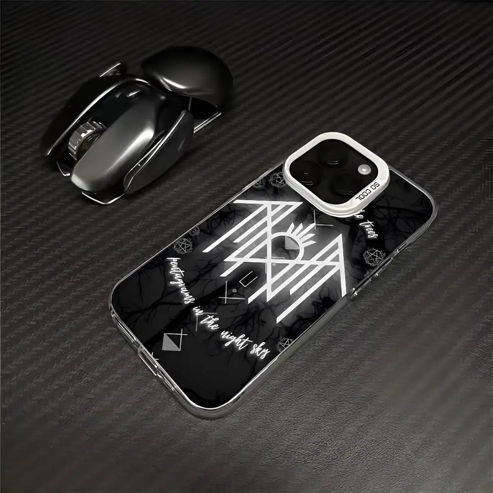 1 قطعة النوم الفرقة T-Token جراب هاتف آيفون 17 الهواء 16 15 14 13 12 11 برو ماكس زائد اللون للصدمات عودة الفضة كوف