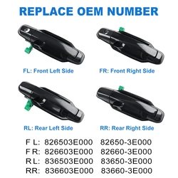 1pc Exterior Door Handles For Kia Sorento 2003 - 2009 Left & Right Outside Door Handles Replaces 82650-3E000 81158 81155