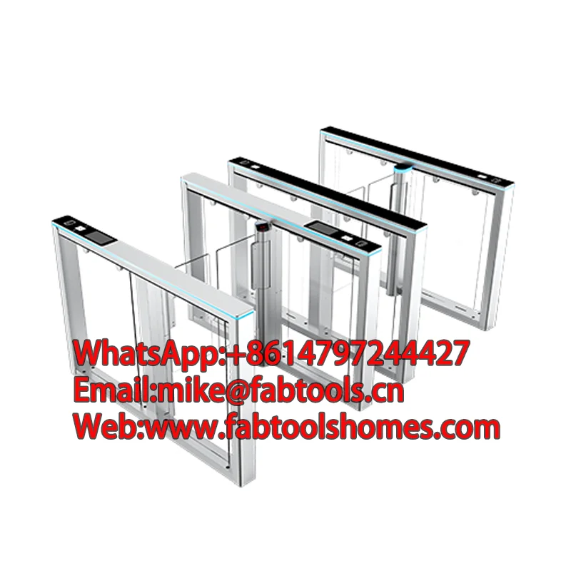 Security Turnstile Gate Portable Design Speed Gate Swing Turnstile Entrance and Exit Barrier Gate With LED Light