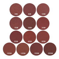 10/30pcs 1 inch 25mm Flocking Polishing Sandpaper Self-adhesive Red Sand Disc Brushed Sheet Back Velvet Sanding Paper