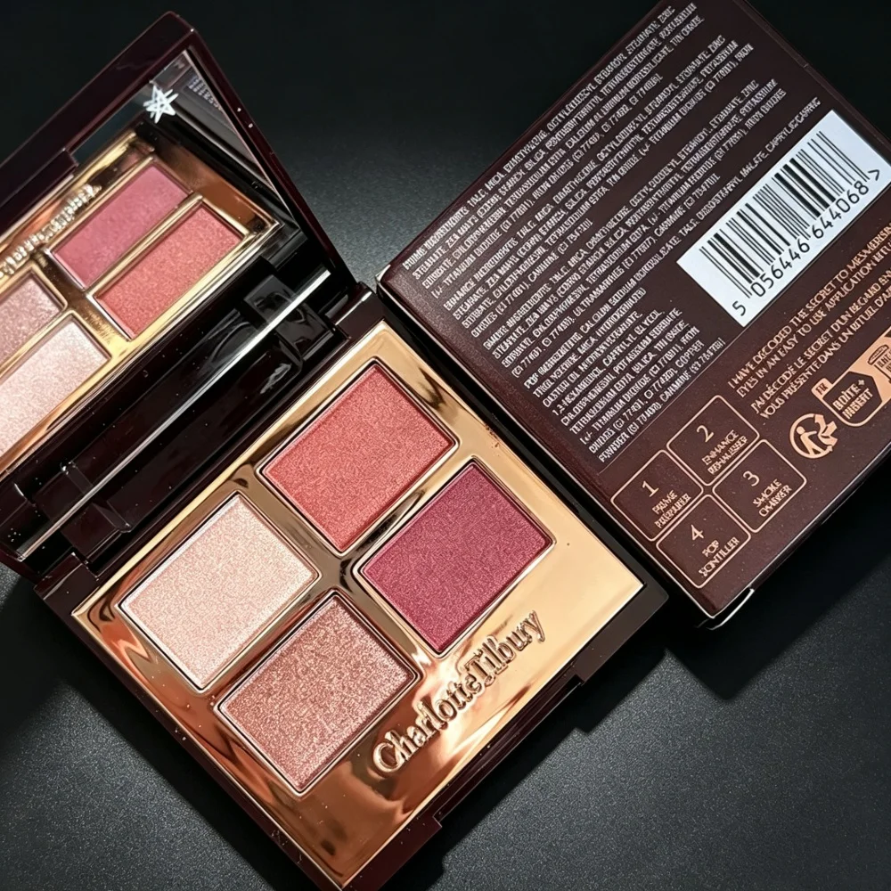 Charlotte Tilbury Kollagen-Lipgloss Lidschatten-Palette Wasserfester Öl-Puder Kompakt Langanhaltend Matt Feuchtigkeitsspendend Gesichts-Make-up