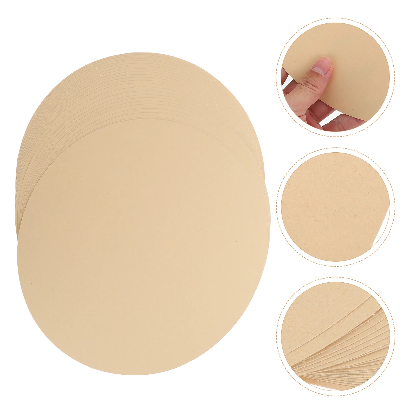 

50 pcs Round Painting Cardboard Smooth Sketch Paper For Diy Drawing Calligraphy Art Projects Thick Durable