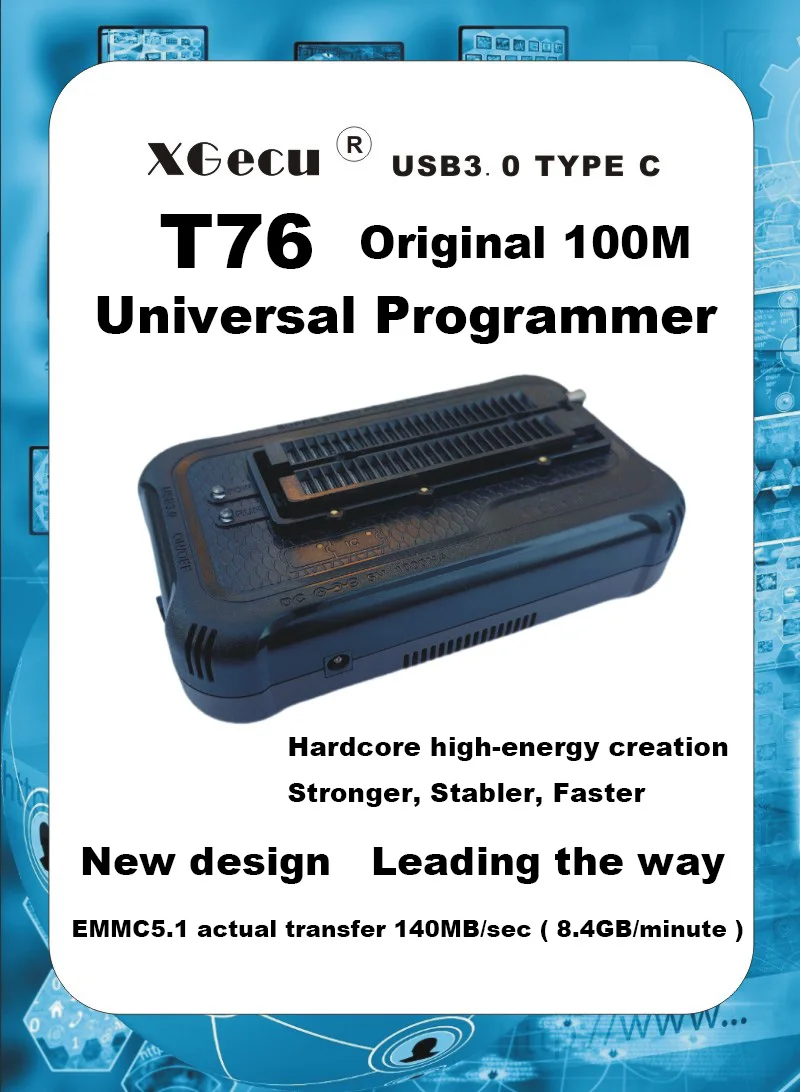 XGECU T76 USB 3.0 Universal Programmer IC Tester with Multiple