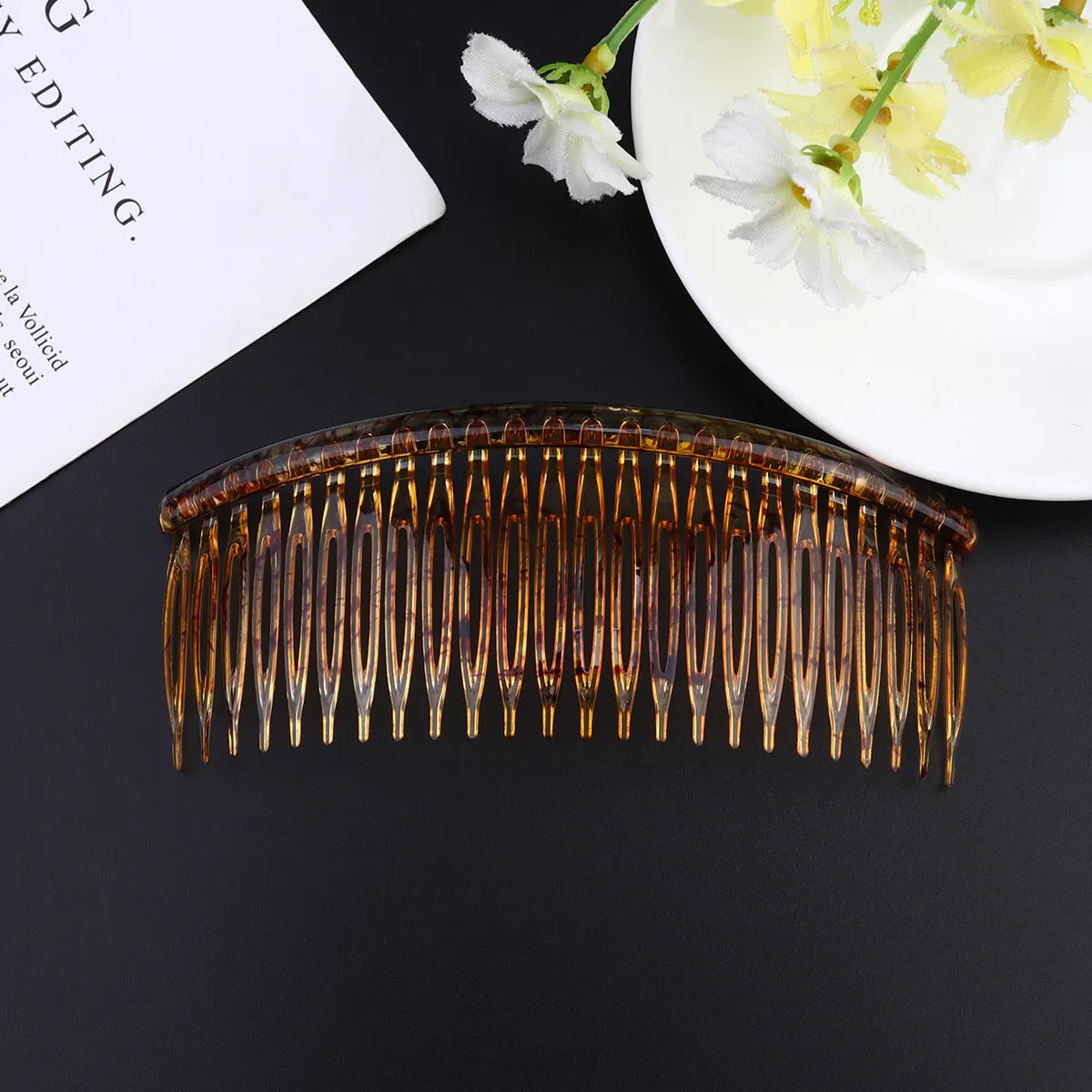 

4Pcs Pc Resin Teeth Hair Clips Jewelry Making Accessories for Women Party Wedding Headdresses Hair Styling Tools
