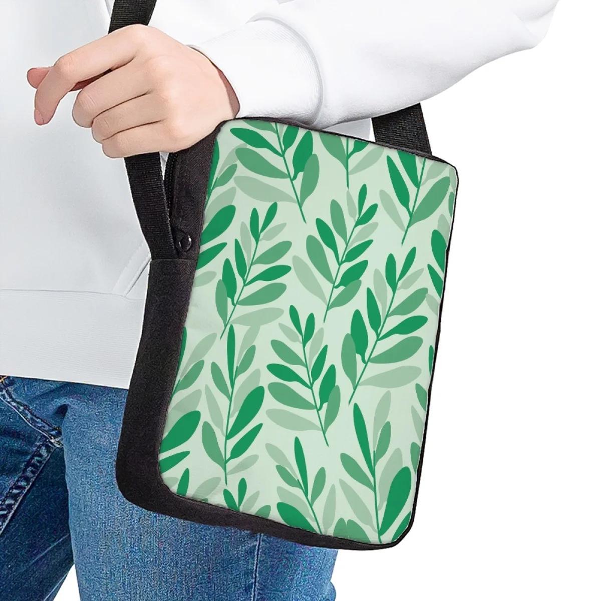 Leisure Classic Gras Print Messenger Bag Voor Vrouw Man Creatieve Diagonaal Bag Kids Tas Student Schoudertassen Schoolbenodigdheden