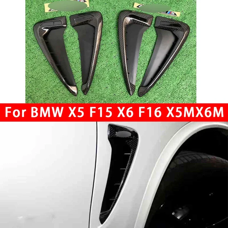 

For BMW X5 F15 X6 F16 2014-2018 Carbon Fiber tuyere Auto Fender Side AirVent Outlet Cover Trim Fit body kit