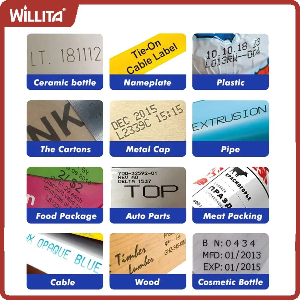 Willita A-level 12.7mm Printing Height JS12 Compatible Fast Dry Eco Solvent Ink Cartridge For Handheld/Online Inkjet Printers