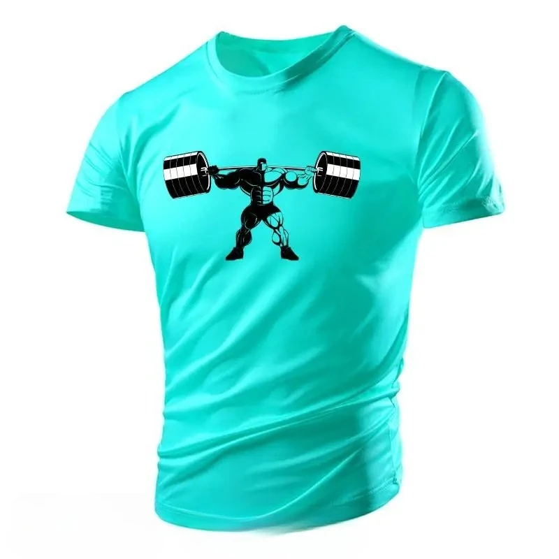 رفع الأثقال الدمبل ثلاثية الأبعاد طباعة الرجال الشارع نمط تي شيرت قوي الرجال رياضة الجري تنفس خفيفة الوزن الرياضة الصيف ضيق