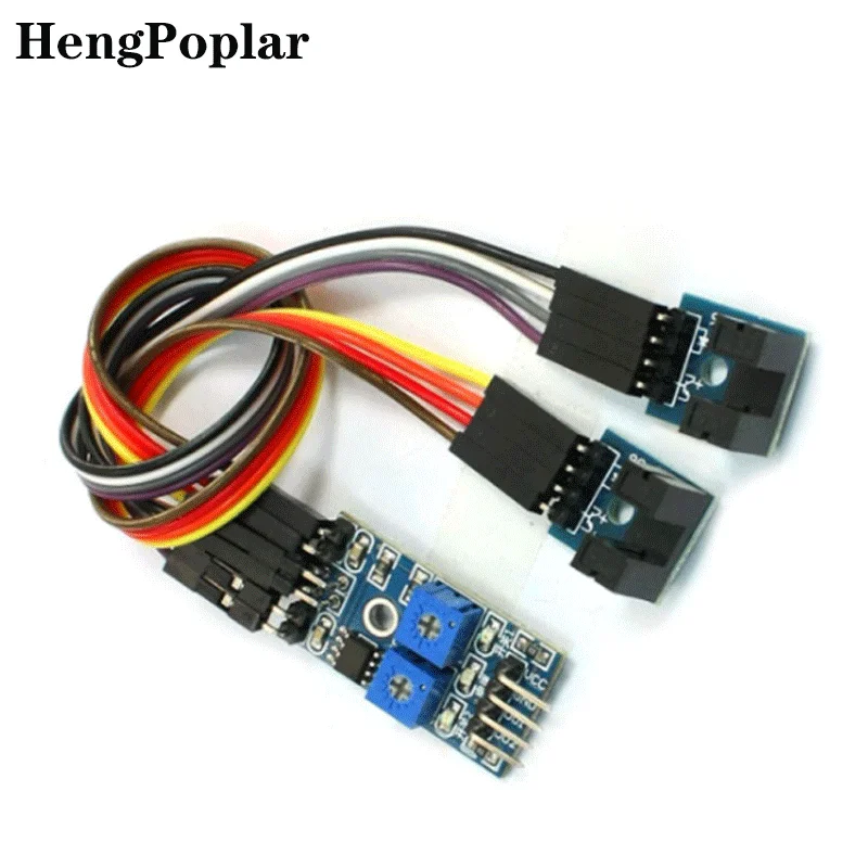 DC 3.3V-5V Motor Tester Speed Measuring Sensor Detection Module With Optocouplers Dupont Wires 2 PCB Sensor Board