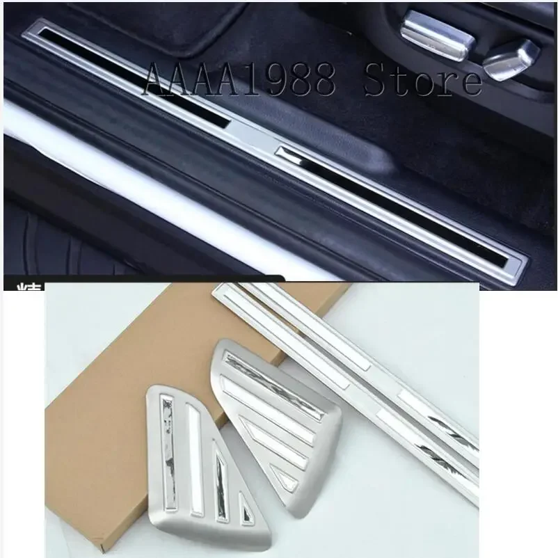 4pcs Inner Welcome Door Sill Scuff Threshold Protector Plate Cover For Land Rover Freelander 2  Car Accessories 2009-2015