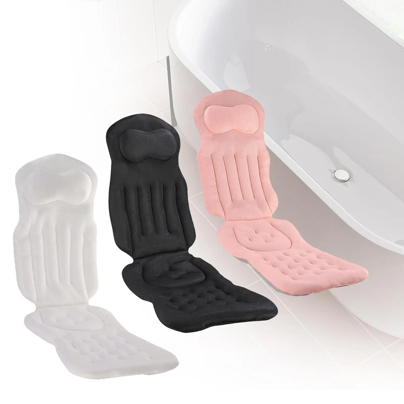 

Подушка для ванны всего тела, удобная для взрослых с присоской, наматрасник