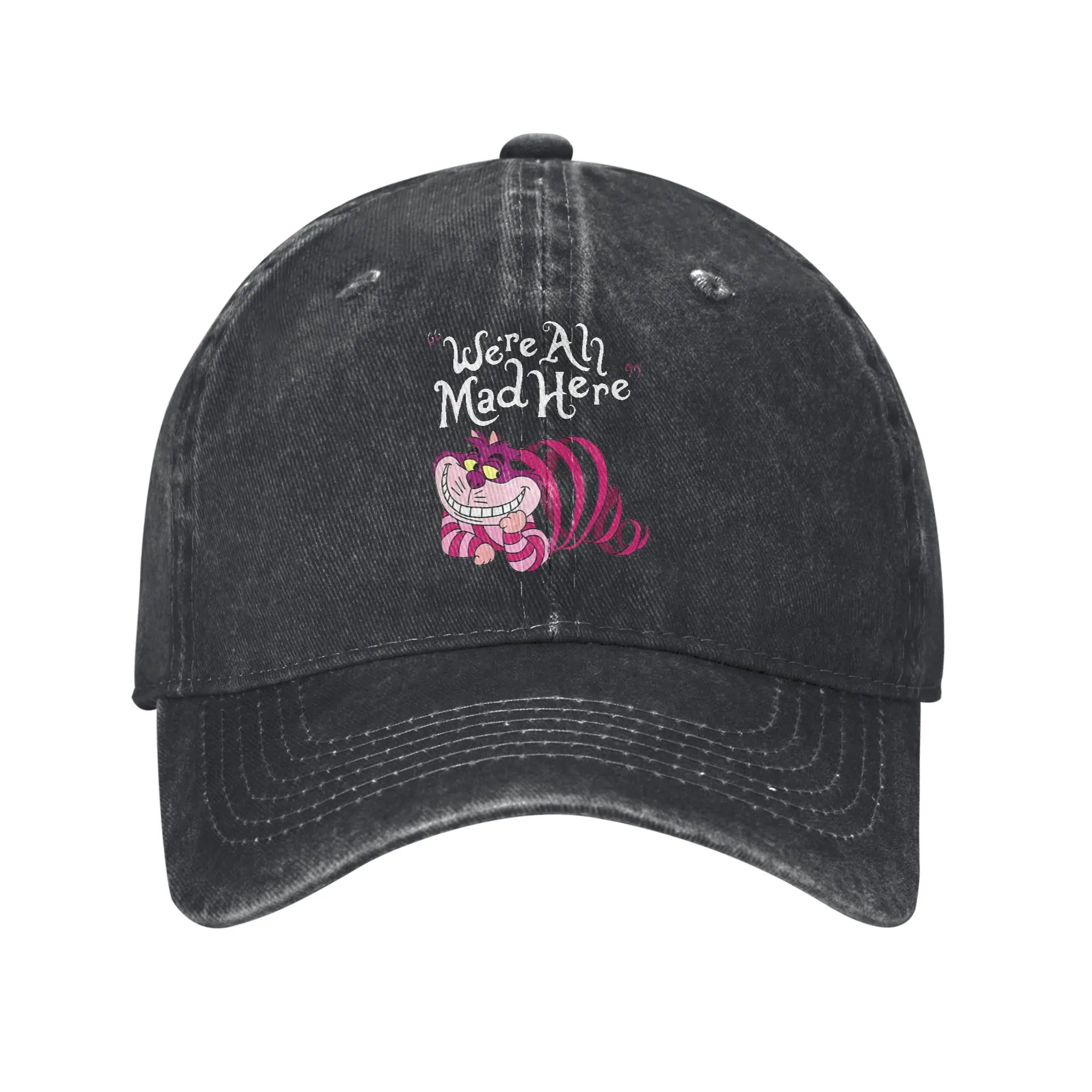 Virtuoso Delicate Eye Magic Nice Cheshire Cat We are All Mad Here Cat Sun Baseball Cap Print Outdoor Gym Baseball Caps Gift