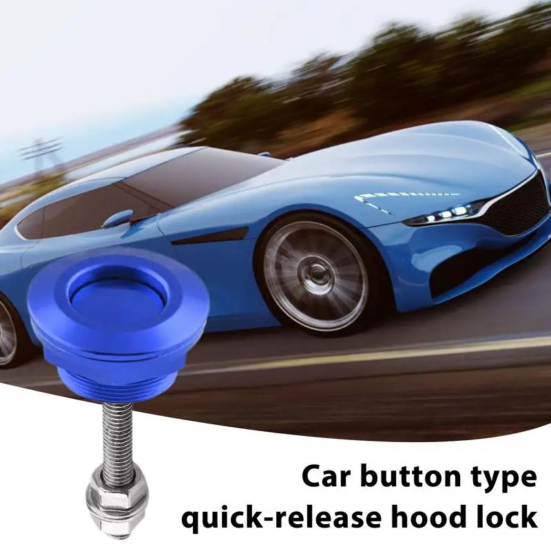 Quick Latch Hood Pins Small Aluminum Cars Hood Pins Quick Release Button Type Hood Latches Multifunctional Heat Resistant