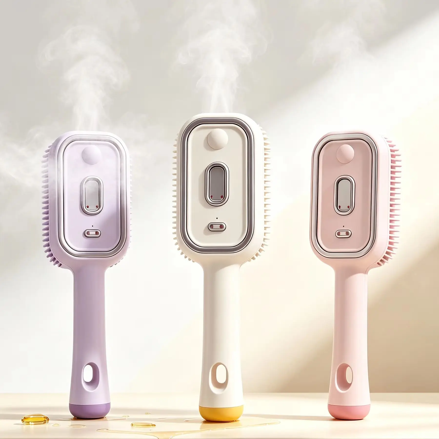 Xorita Electric Spray Air Cushion Massage Comb Anti Frizz Portable Steam Anti-Static Electric Hair Straightener Brush with Spray
