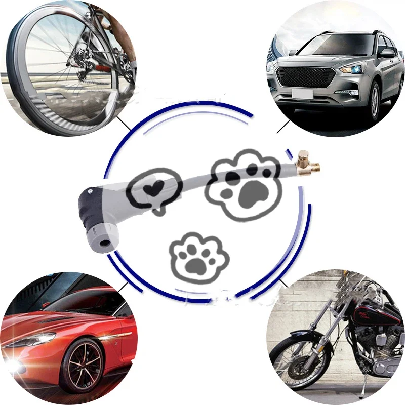 

Car Tire Inflation Clamp Air Pump Extension Tube Adapter 2 In 1 Vehicle Tyres Repair Tool Can Deflate Hose Connector Accessories