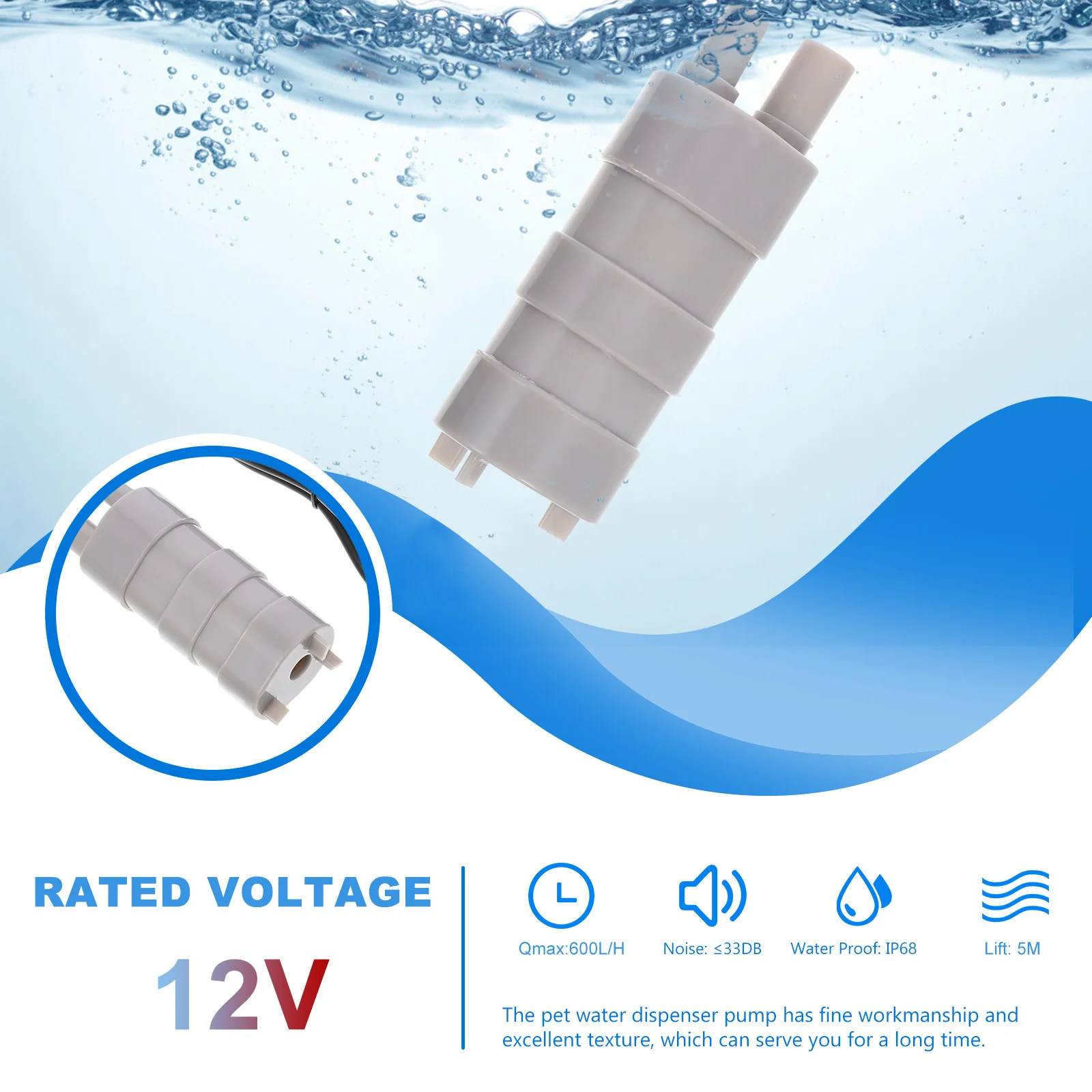 10L M 12V مضخة غاطسة فائقة الهدوء عالية الكفاءة للمياه العذبة حوض السمك نافورة بركة استخدام مضخة غاطسة