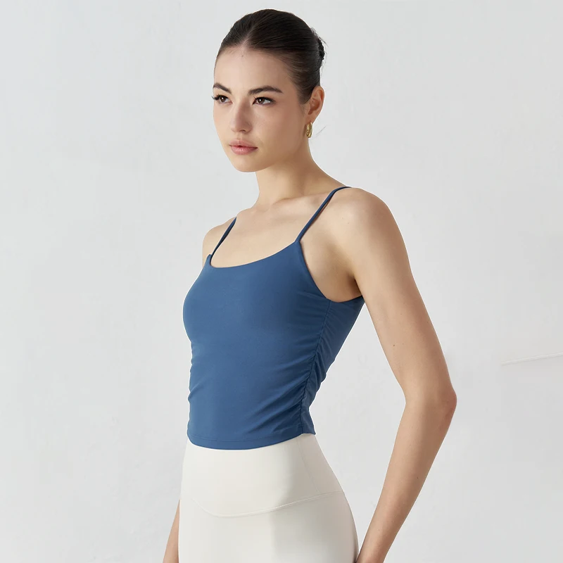 

TRY TO BN Gym Tops Women Bras Sports Underwear Shockproof Gathering Fitness Vest Nylon Workout Sportswear Running Yoga Clothing