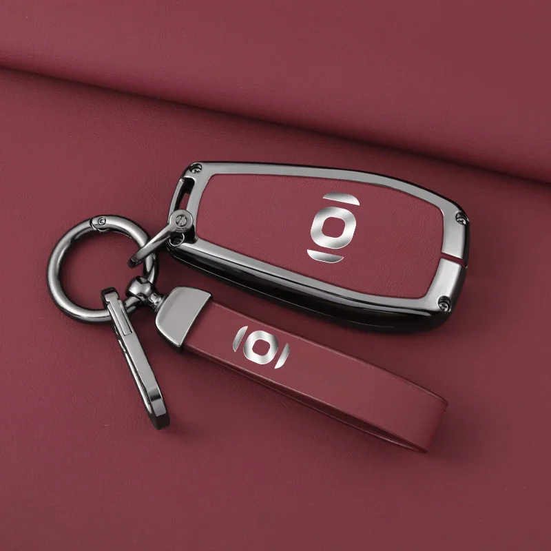 Zinc Alloy For Changan Qiyuan A05 Key Sleeve Q05 A07 Full Package A06 Shell E07 Buckle Simple Alcantara Auto Interior Accessorie