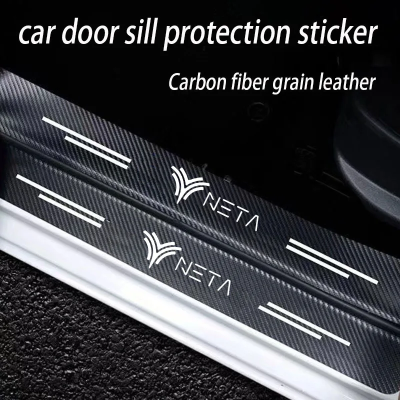 Carbon Fiber Anti-Scratch Stickers Auto Interior Accessories For NETA V Nezha X U Nezha S NO1 E-TAKE AYA Accessories be non-slip