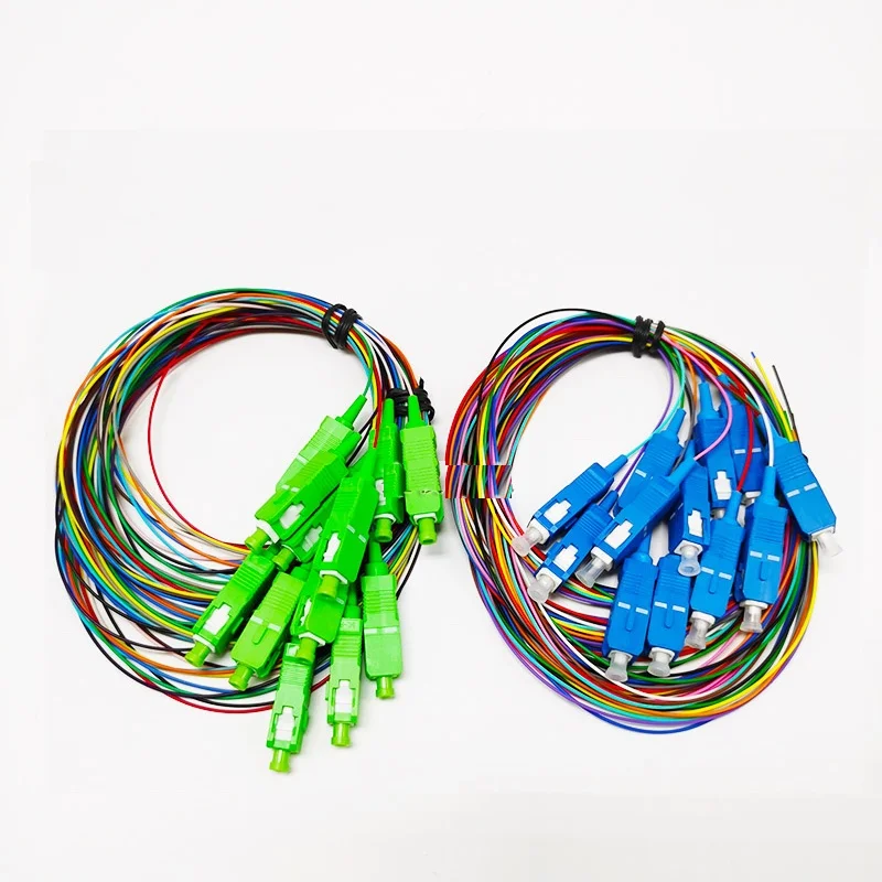 SC UPC/APC 12 Bundles Fiber Jumper Connector Sc Square Head Pigtail Fiber Jumper, PC Monitor Lead Cable Cord, High Speed Data