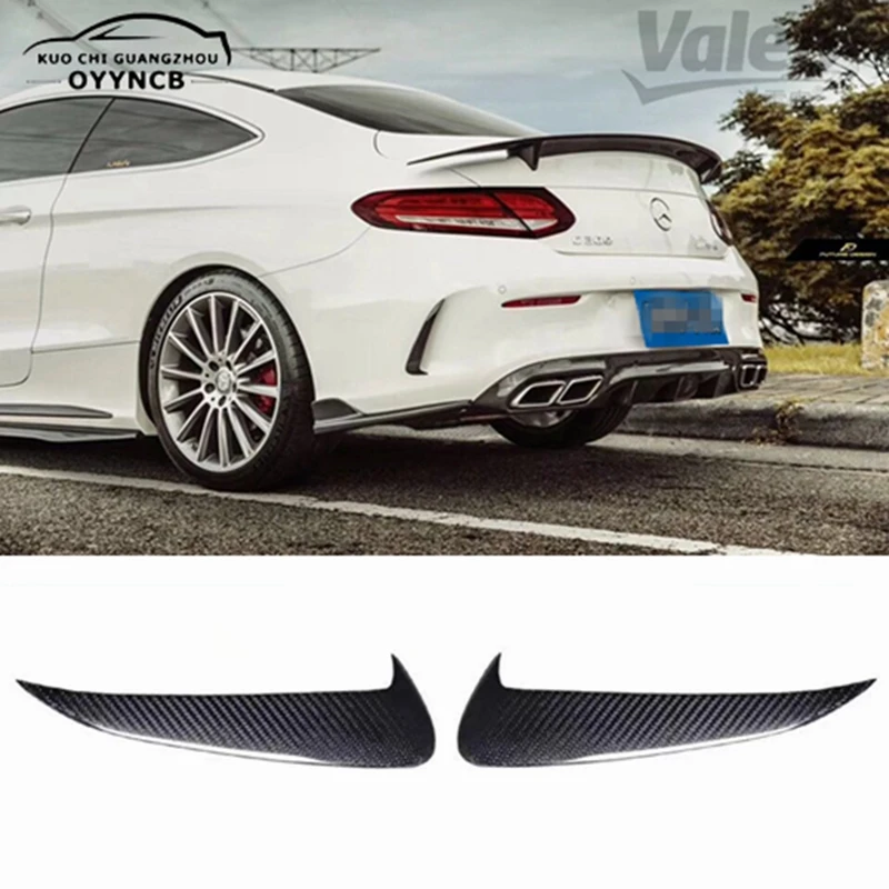 FOR Mercedes Benz C-Class W205 2-door C43 C63 AMG 2014 - 2019 Carbon Fiber Rear Side Front Air Outlet Diffuser Spoiler