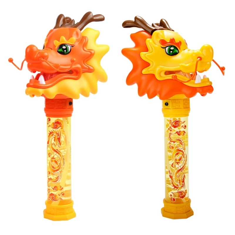 

New Year Dragon Bubble Maker Toy for Children LED Bubble Blowing Dragon Dance Bubble Toy Festival Party Decoration
