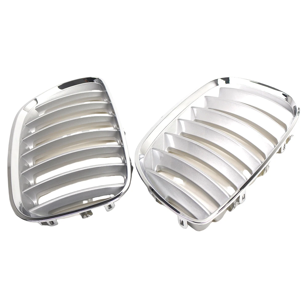 

Пара передних верхних решеток радиатора из ABS-пластика с защитой от царапин 51137113733 51137113734 для BMW X5 E53 2004-2006