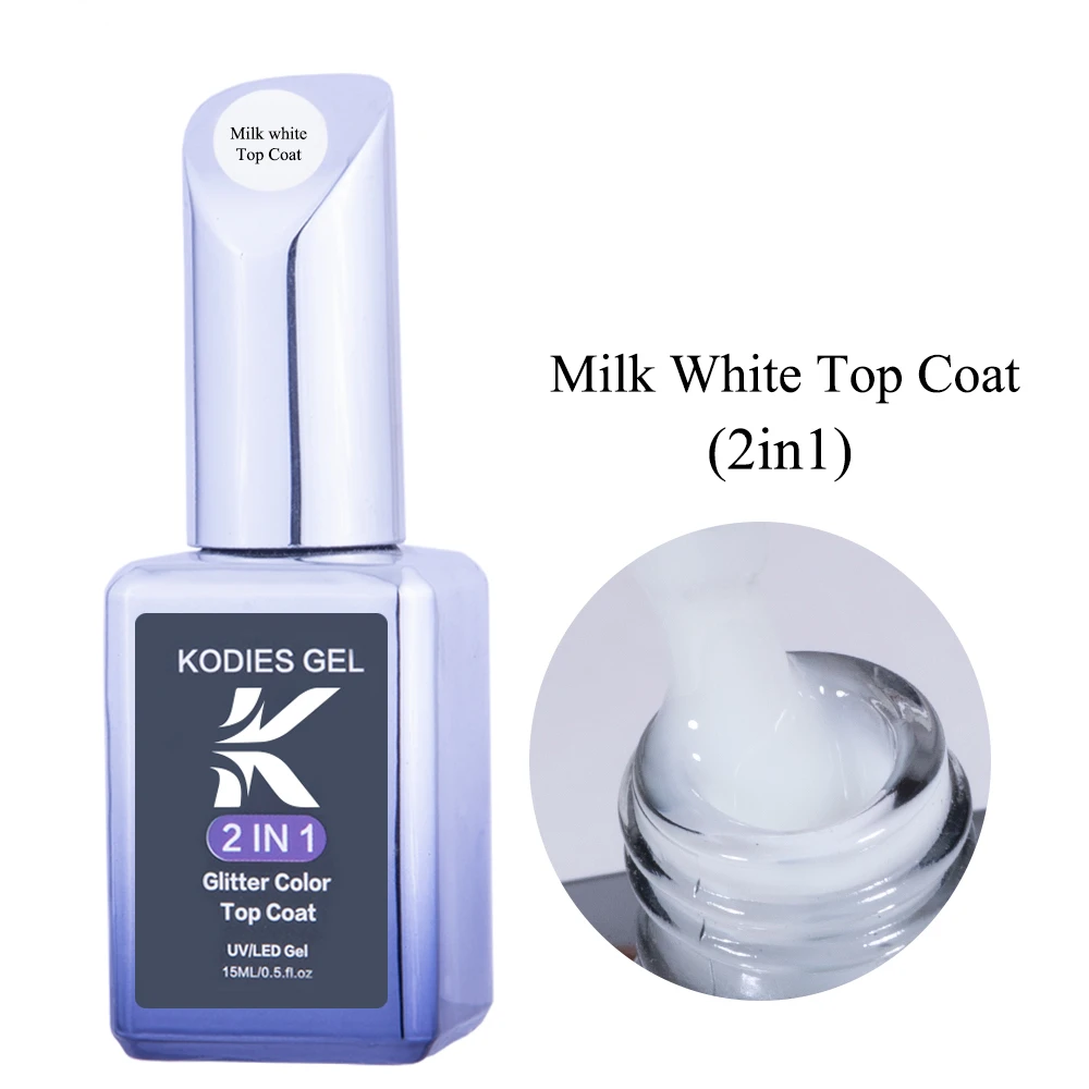 KODIES GEL Super Base Coat Ultra-sticky Base Gel Nagellack 15 ml Clear Strong Semi Permanent UV/LED Top Coat Gel Hybrid Lack