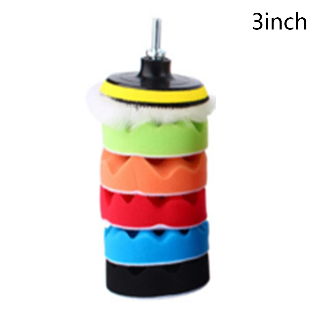 3/5/7 Inch Car Polishing Disc Self-adhesive Polishing Waxing Sponge Wool Wheel Polishing Pad for Car Polishing Drill Bit Adapter