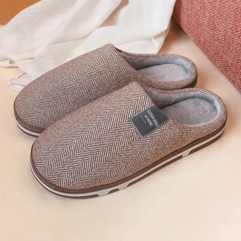 New Men Winter cotton Slippers Warm Household slippers Male Flats Soft Indoor Non-slip Slippers Fashion casual footwear Zapatos