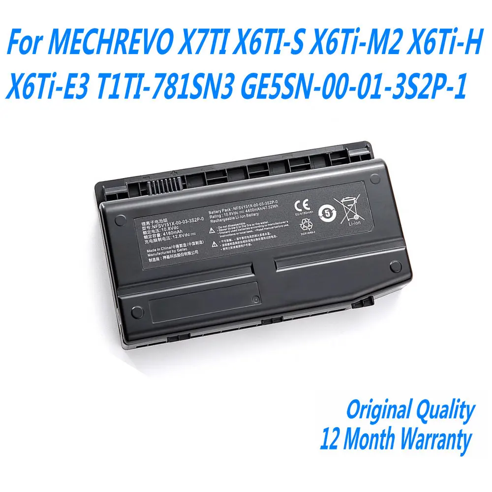 New 47.52WH GE5SN-03-12-3S2P-0 Laptop Battery For MECHREVO X7TI X6TI-S X6Ti-M2 X6Ti-H X6Ti-E3 T1TI-781SN3 GE5SN-00-01-3S2P-1