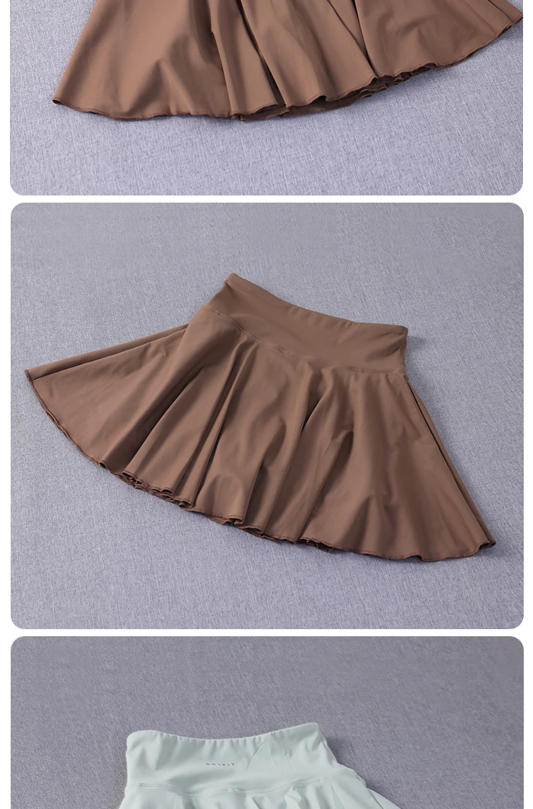 Yoga Wear Athletic Skorts Lauftraining Sportröcke Hoch taillierter, plissierter Tennisrock für Damen – Detail 4
