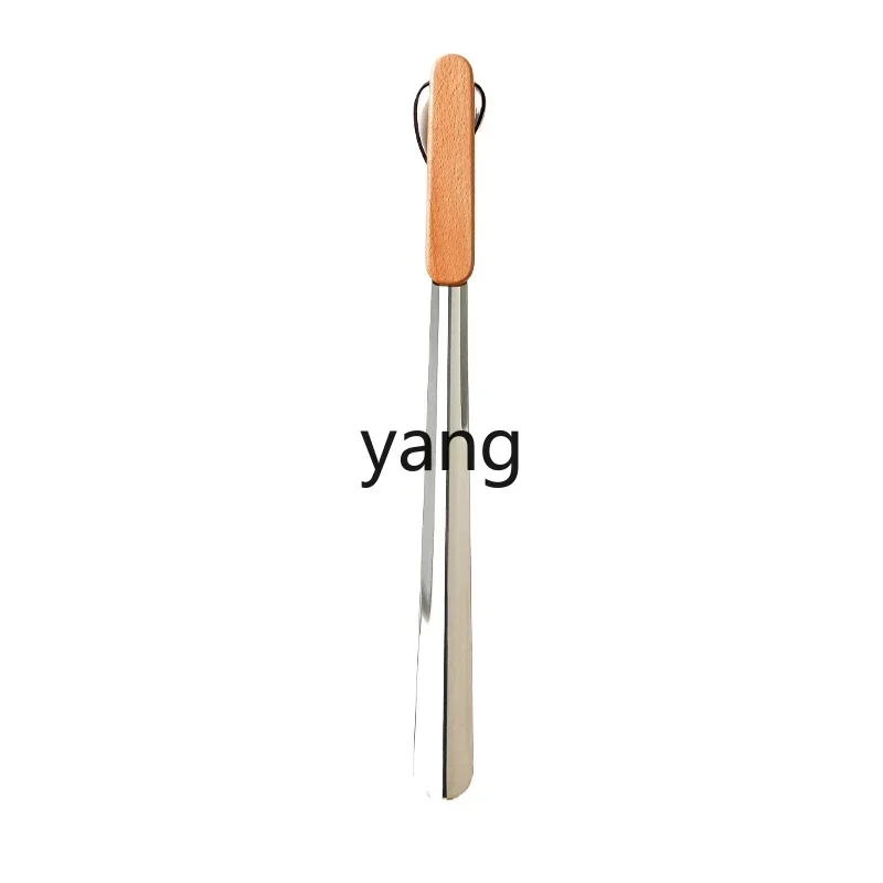 LTT, stainless steel shoehorn long handle household high heels draw high-end metal leather shoe artifact