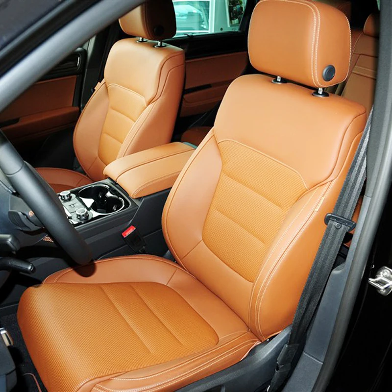

Чехлы на сиденья для Volkswagen VW Touareg 2007 2008 2010 2012 2014-2018, аксессуары, подушка для автомобильного сиденья из воловьей кожи и ПВХ, 12 шт./компл.